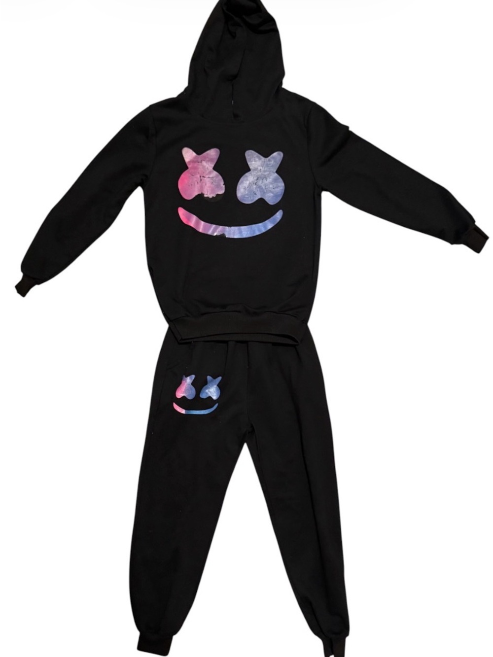Kids DJ Marshmallow Black Hoodie and Jogger Set